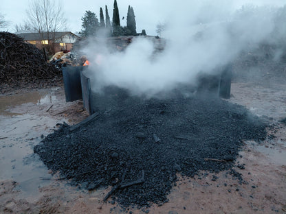 Pyrolyseur Octopus – “flame cap kiln” pour production cadencée de biochar